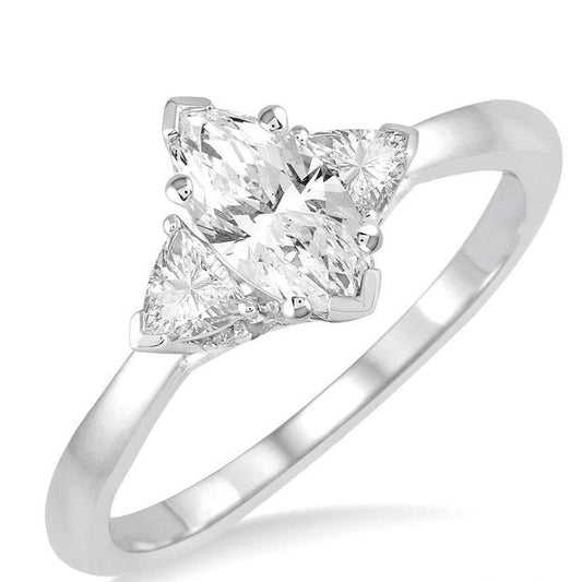 Parkplace Jewelers Marquise Shape Semi-Mount Diamond Engagement Ring 252L6PPFHWG-SM-MQ