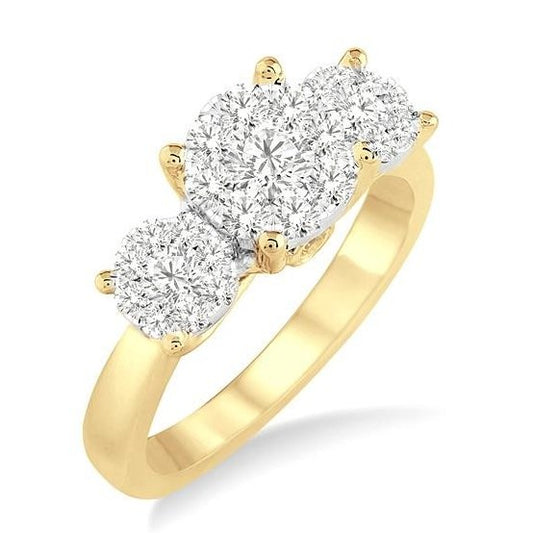 Parkplace Jewelers Round Shape Past Present & Future Lovebright Essential Diamond Engagement Ring 36923PPFVYW