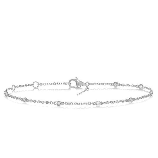 Parkplace Jewelers Diamond Station Chain Bracelet 703C0PPTGWG