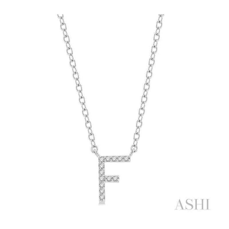 ASHI Block 'F' Initial Diamond Pendant 912F9PPFSPDWG-F