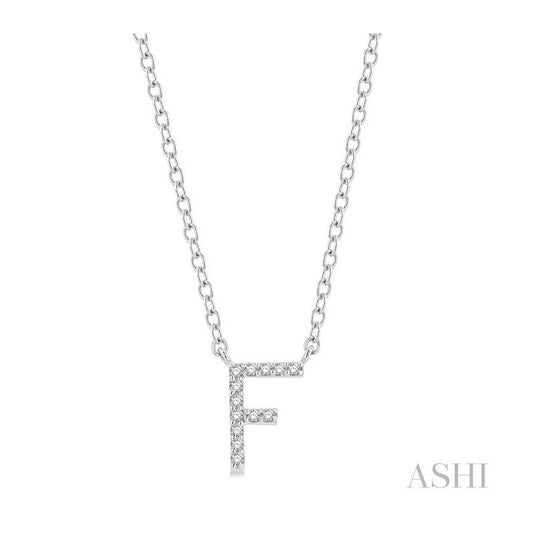 ASHI Block 'F' Initial Diamond Pendant 912F9PPFSPDWG-F