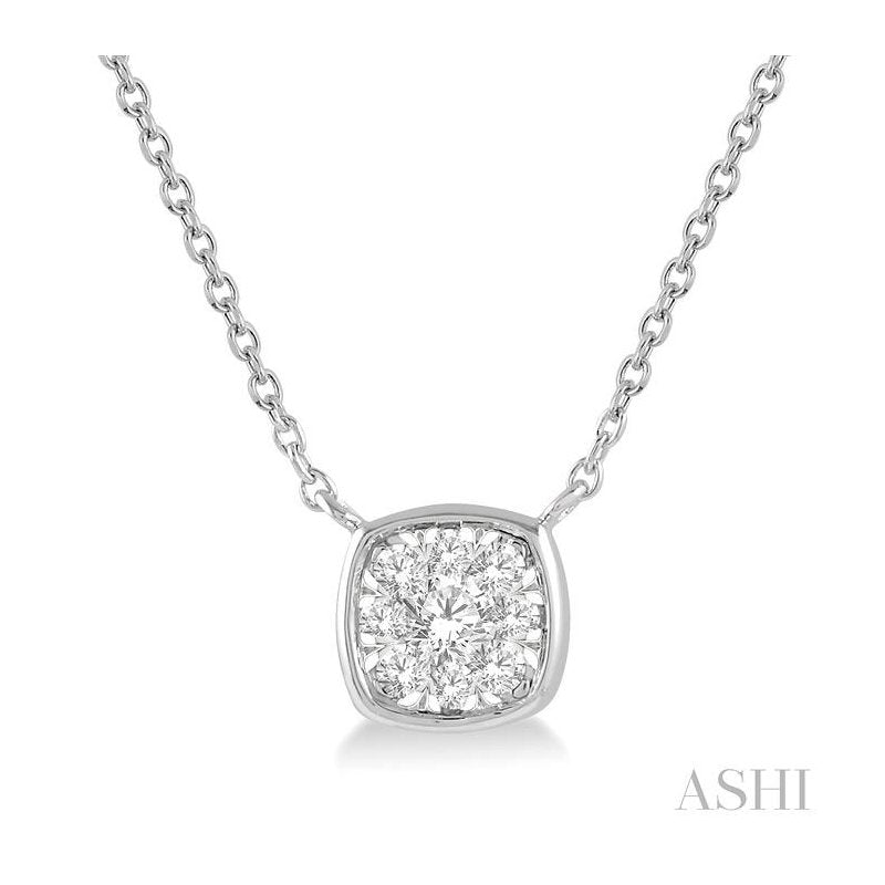 ASHI Cushion Shape Lovebright Essential Diamond Pendant 99800PPFGNKWG
