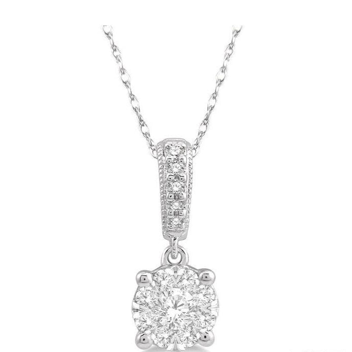 Parkplace Jewelers Round Shape Lovebright Essential Diamond Pendant 94896PPFVPDWG