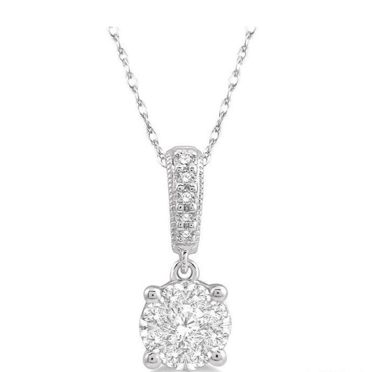 Parkplace Jewelers Round Shape Lovebright Essential Diamond Pendant 94896PPFVPDWG