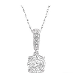 Parkplace Jewelers Round Shape Lovebright Essential Diamond Pendant 94896PPFVPDWG