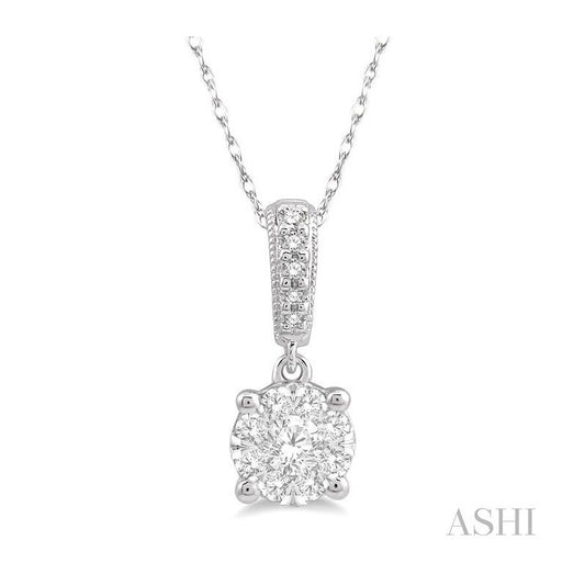 ASHI Round Shape Lovebright Essential Diamond Pendant 94896PPFVPDWG