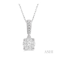 ASHI Round Shape Lovebright Essential Diamond Pendant 94896PPFVPDWG