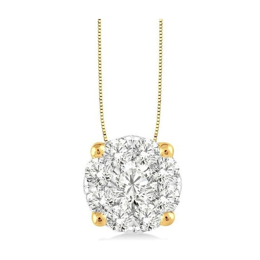 Parkplace Jewelers Round Shape Lovebright Essential Diamond Solitaire Pendant 91753PPFVPDYW
