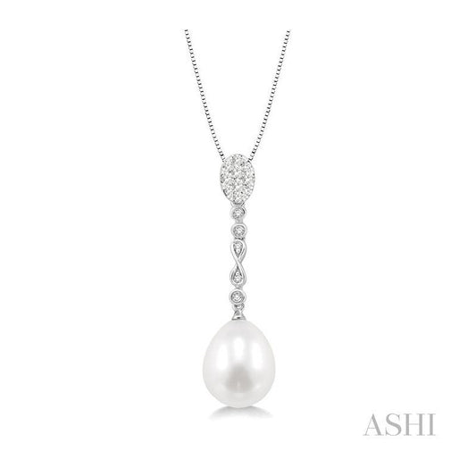 ASHI Pearl & Lovebright Diamond Fashion Pendant 56067PPFGPDWPWG