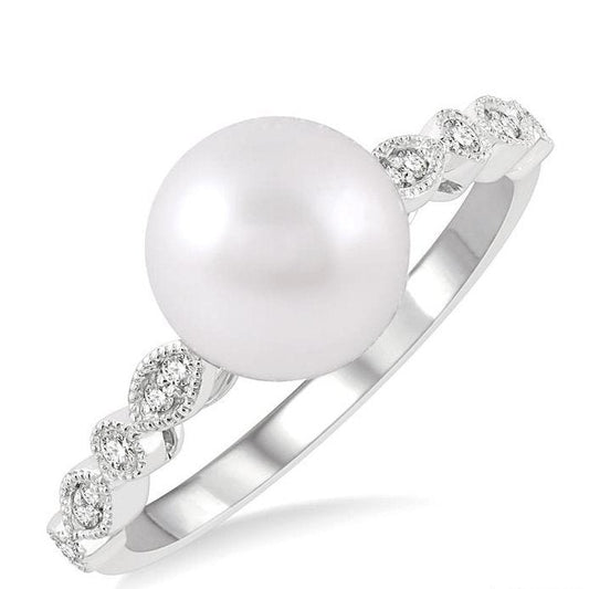 Parkplace Jewelers Pearl & Diamond Fashion Ring 56048PPFGWPWG