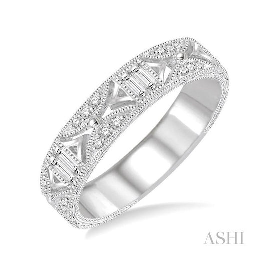 ASHI Stackable Baguette Diamond Fashion Band 35535PPFHWG