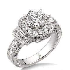 Parkplace Jewelers Round Shape Semi-Mount Halo Diamond Engagement Ring 21521PPFRWG-SM