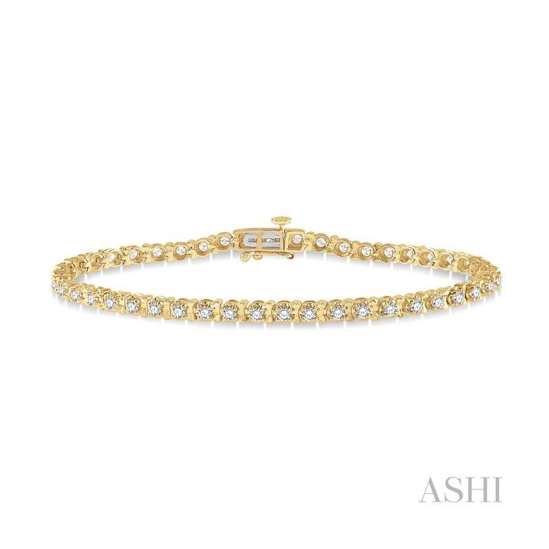 ASHI Tulip Diamond Tennis Bracelet 70242PPFGYG