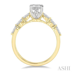 ASHI Oval Shape Semi-Mount Diamond Engagement Ring 202K4PPFVYW-SM-OV