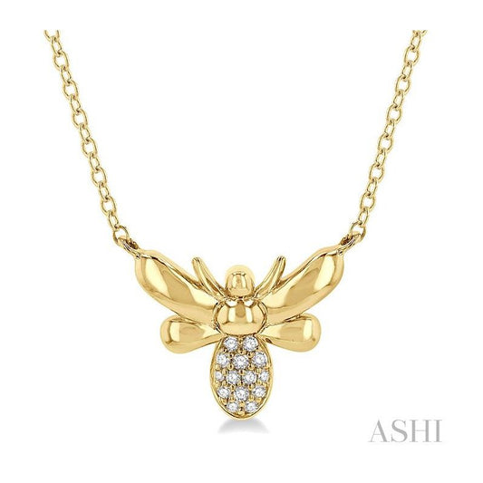 ASHI Bumble Bee Petite Diamond Fashion Pendant 649A9PPTSPDYG
