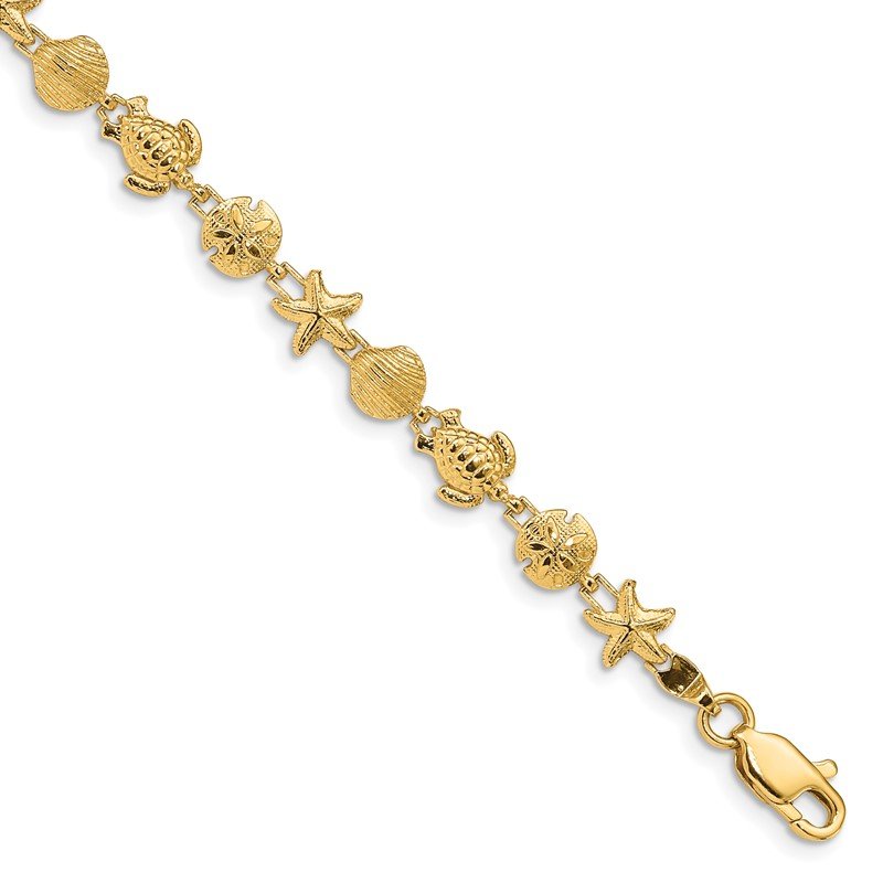 Quality Gold 14k Sea Life Bracelet FB1279-7