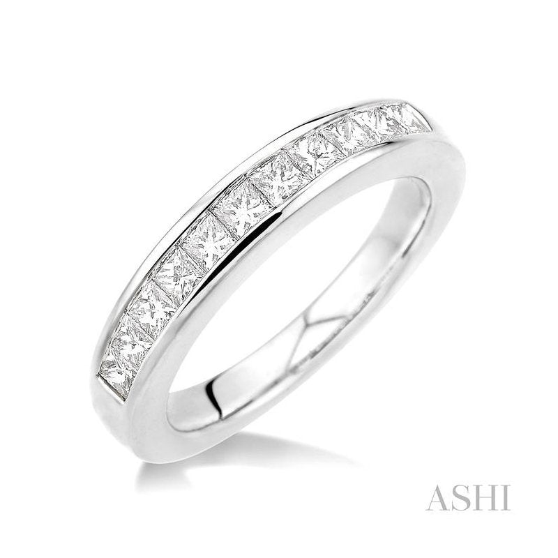ASHI Channel Set Diamond Wedding Band 35072PPFHWG