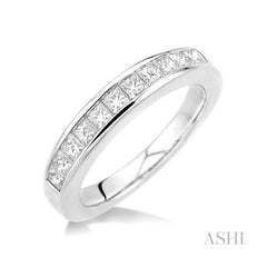 ASHI Channel Set Diamond Wedding Band 35072PPFHWG