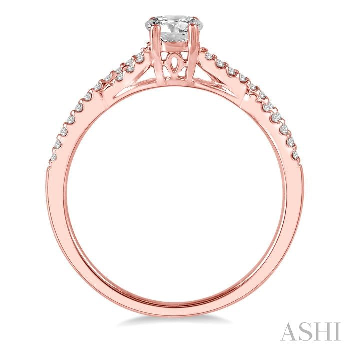ASHI Round Shape Diamond Engagement Ring 218C4PPFHPG-LE