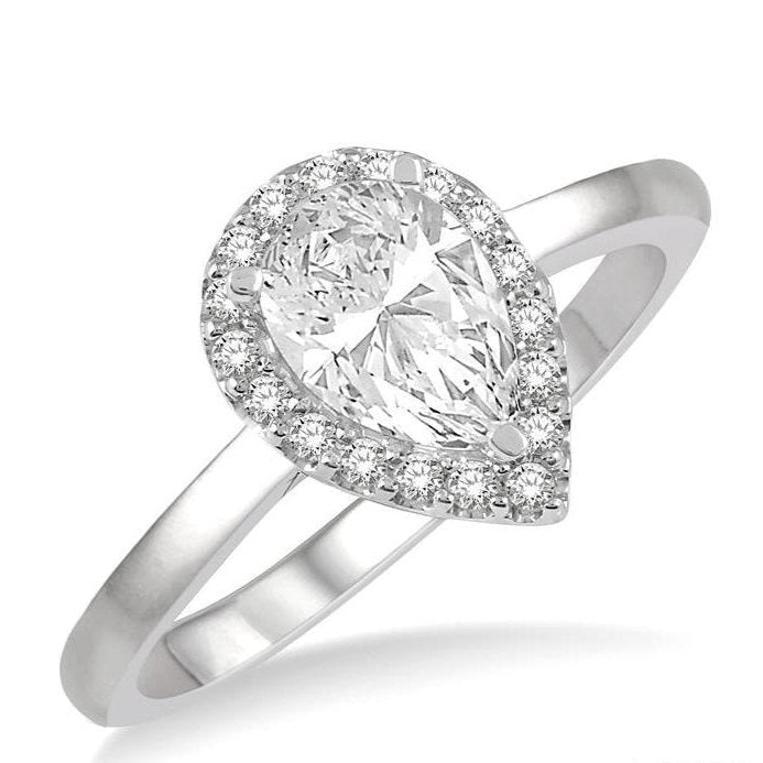 Parkplace Jewelers Pear Shape Halo Diamond Engagement Ring 260L3PPFHWG-LE