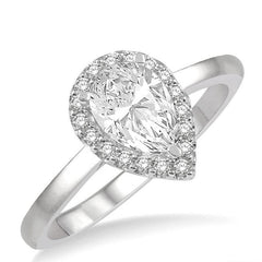 Parkplace Jewelers Pear Shape Halo Diamond Engagement Ring 260L3PPFHWG-LE