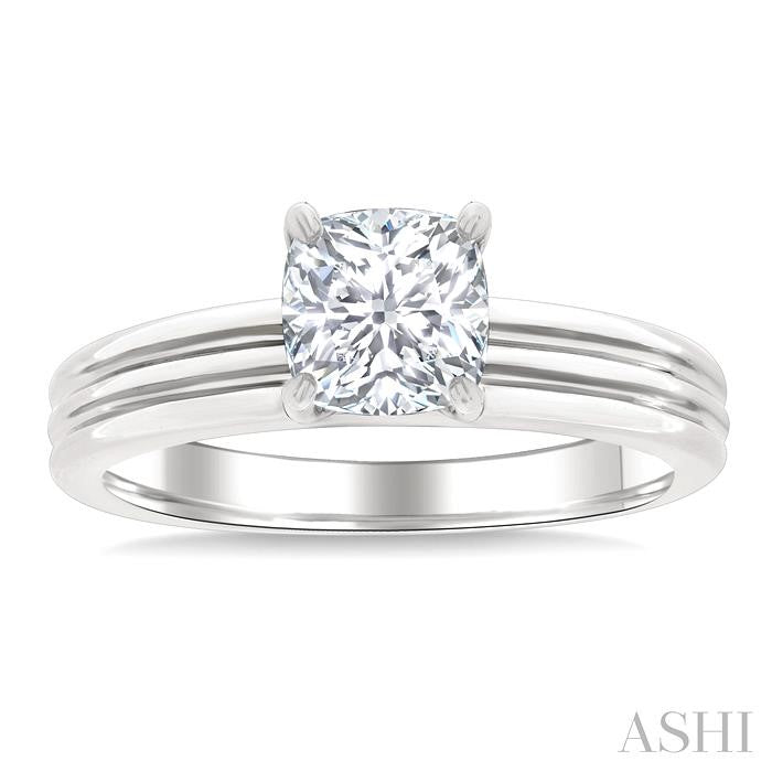 ASHI Cushion Shape Semi-Mount Diamond Engagement Ring 219M9PPFGWG-SM-CU