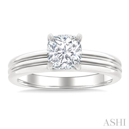 ASHI Cushion Shape Semi-Mount Diamond Engagement Ring 219M9PPFGWG-SM-CU