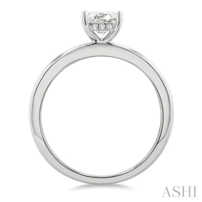 ASHI Cushion Shape Semi-Mount Diamond Engagement Ring 219M9PPFGWG-SM-CU