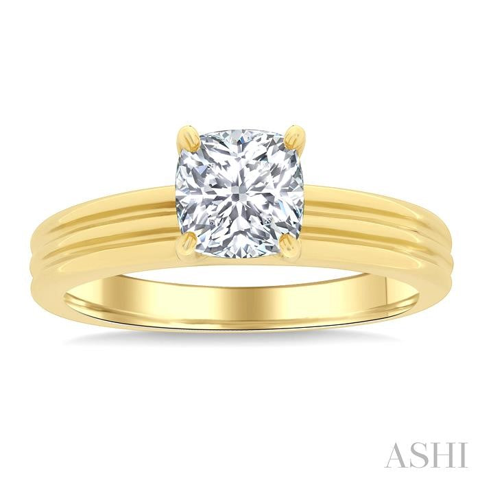ASHI Cushion Shape Semi-Mount Diamond Engagement Ring 219M9PPFGYG-SM-CU