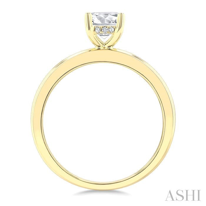 ASHI Oval Shape Semi-Mount Diamond Engagement Ring 219M9PPFGYG-SM-OV