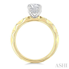 ASHI Round Shape Semi-Mount Diamond Engagement Ring 220M8PPFGYW-SM