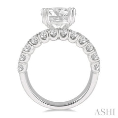 ASHI Round Shape Semi-Mount Diamond Engagement Ring 222L0PPFHWG-SM-2.65
