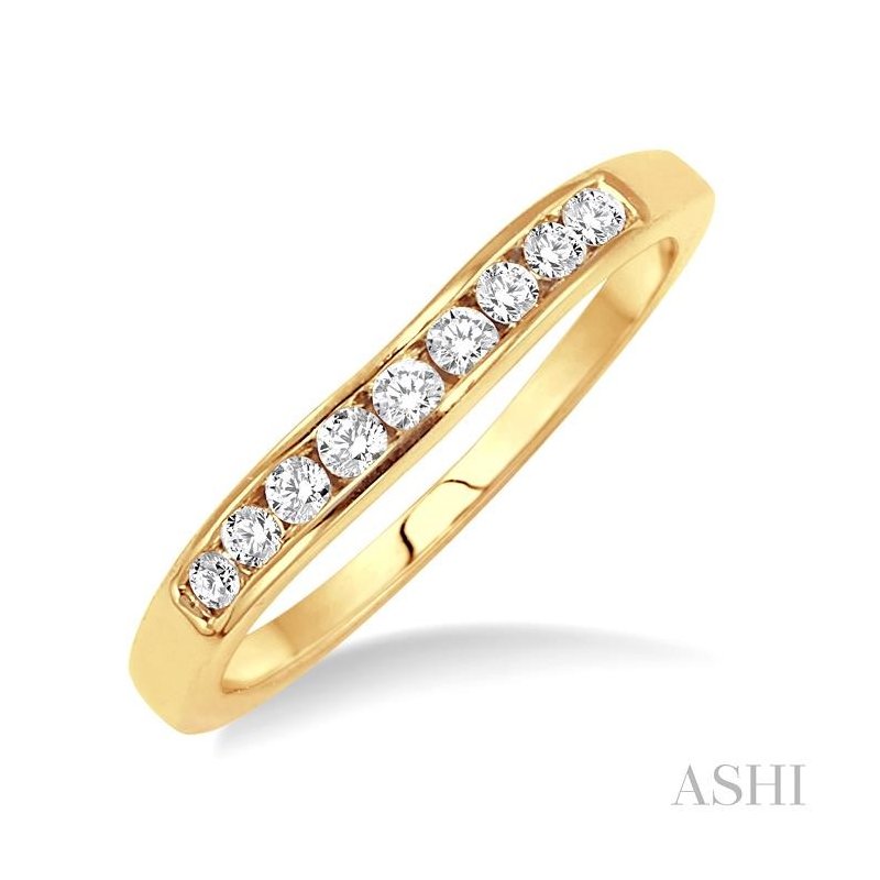 ASHI Channel Set Curved Diamond Wedding Band 31146PPFC