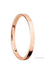2 mm wide Flat 14K Rose Gold band.