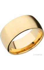 10 mm wide Domed 14K Yellow Gold band.