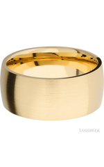 10 mm wide Domed 14K Yellow Gold band.