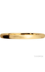 2 mm wide Domed 14K Yellow Gold band.
