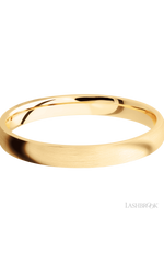 3 mm wide Domed 14K Yellow Gold band.