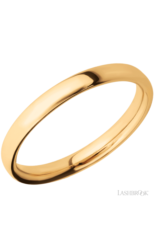 3 mm wide Ultra Comfort (our most comfortable profile) 14K Yellow Gold band.