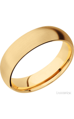 6 mm wide Domed 14K Yellow Gold band.