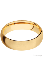6 mm wide Domed 14K Yellow Gold band.