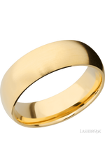 7 mm wide Domed 14K Yellow Gold band.