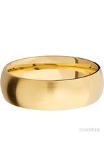 7 mm wide Domed 14K Yellow Gold band.