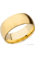 9 mm wide Domed 14K Yellow Gold band.