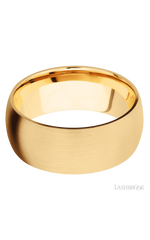 9 mm wide Domed 14K Yellow Gold band.