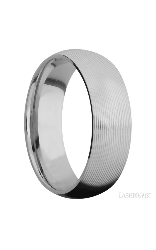 7 mm wide Domed Titanium band.