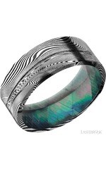 8 mm wide Flat Tightweave band featuring a Black Mother of Pearl sleeve.