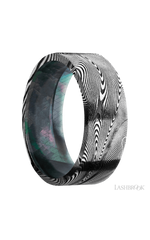 8 mm wide Flat Tightweave band featuring a Black Mother of Pearl sleeve.