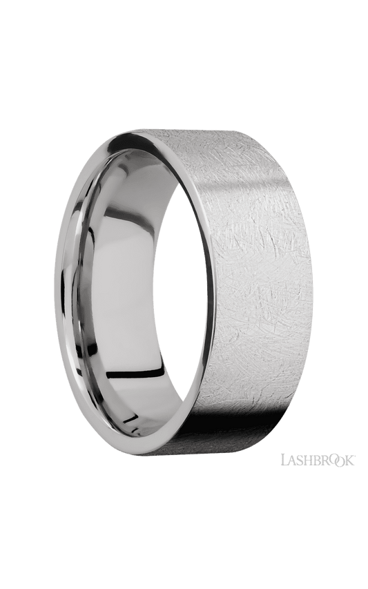 8 mm wide Flat Cobalt Chrome band.