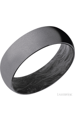 7 mm wide Domed Tantalum band featuring a Forged Carbon Fiber sleeve.